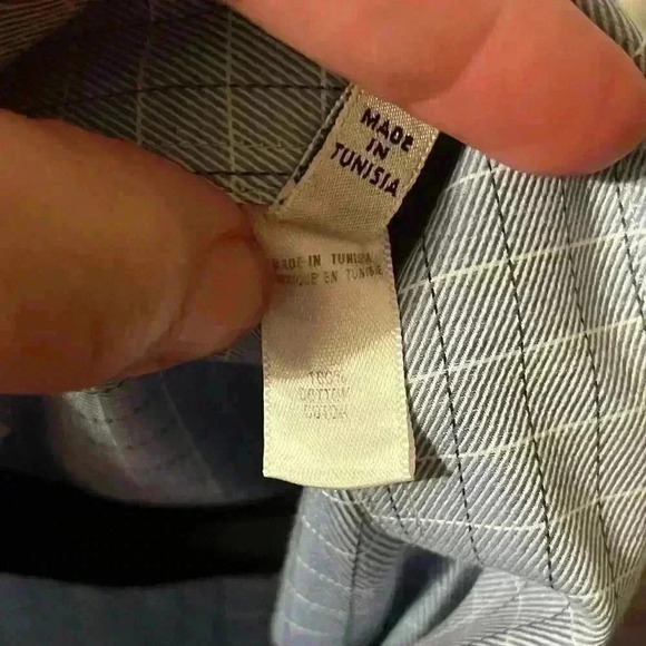 ARMANI COLLEZIONI Blue Button up/down Dress Collar Shirt Sz. 41/16 R - Picture 4 of 8